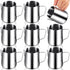 Dandat 8 Pcs Milk Frothing Pitcher Set - 12 Oz Stainless Steel Frother Cup for Espresso and Latte Art