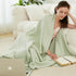 EMME 100% 50"x70") Cotton Throw Blanket Muslin Soft Blanket for Couch Breathable Gauze All Season Soft and Lightweight