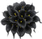 Duovlo 20pcs Calla Lily Bridal Wedding Bouquet, Real Touch Artificial Flower Home Party Decor (Black)