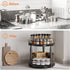 2-Tier Countertop BB05TL01 HOOBRO Lazy Susan Organizer Spice Rack, Height Adjustable Rotating Lazy Turntable Spice