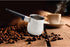 Fino Stainless Steel Turkish Coffee Pot - Professional 18/8 Warmer for Stovetop Beverages, 12-Ounce