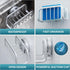 TAILI Sponge Holder for Kitchen Sink with Strong Suction Cup, Rustproof Aluminum Sink Caddy for Sponges, Removable