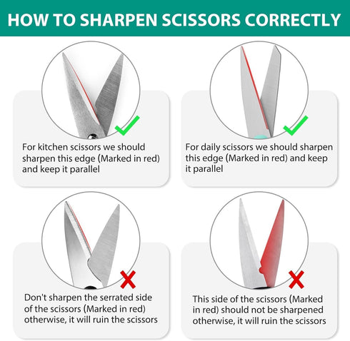 4-in-1 Knife Sharpener with Cut-Resistant Glove, Original Premium Polish Blades, Best Kitchen Knife Sharpener