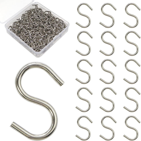 Millennial Essentials Mini S Hooks, 200pcs S Shaped Wire Hook Hangers for DIY Crafts, Jewelry, Key Chain