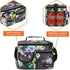 opux Leakproof Floral Grey Insulated Lunch Bag for Men Women, Portable Soft Lunch Cooler with Strap