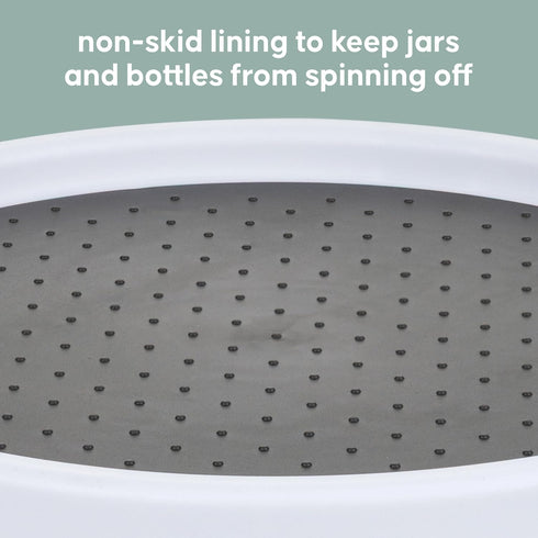 Kitchen Spaces Two-Tier Lazy Susan Organizer, Cabinet Turntable Shelf Storage for Kitchen and Pantry Items, Great
