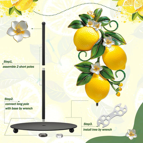 2 Summer Set Countertop Shellwei Pcs Lemon Paper Towel Holder with Round Base Lemon Bathroom Kitchen Decor Yellow