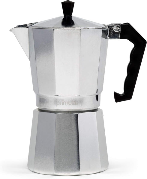 Primula Classic Stovetop Espresso and Coffee Maker, Moka Pot for 9 Espresso Cups, Silver