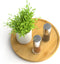 Lazy Susan Organizer - 9 Inch Non-Skid Bamboo Rotating Spice Rack for Kitchen Countertop Organizer