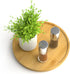 Lazy Susan Organizer - 9 Inch Non-Skid Bamboo Rotating Spice Rack for Kitchen Countertop Organizer
