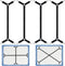Morcheiong 4 Pack Adjustable Bed Sheet Fasteners Straps - Black, Bedding Holder Strap for Bedsheet Tie Downs
