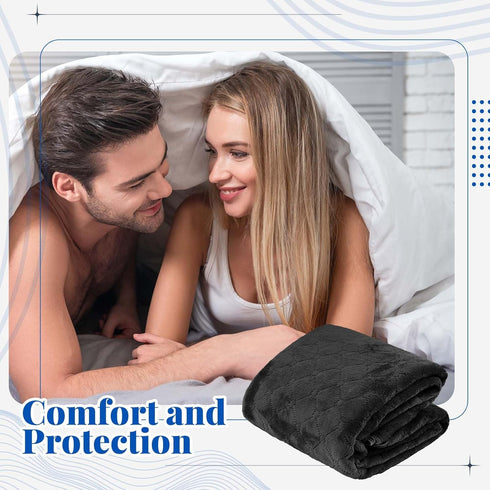 Comfort(Black,54 34 Inch) SmoothNovelty Couples Waterproof Mat Lover Reusable Stainproof Blanket Quiet Easy Use Towel