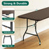 6ft Folding Table, Foldable Picnic Table Portable Table for Indoor Outdoor Use Heavy Duty Plastic Table Camping Table
