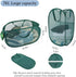 Collapsible Laundry Basket 2 pack, Mesh Pop Up Laundry Hampers with Handles, Anti-tear, Light Breathable, Odor-free, Fold Compact, Large Hold Portable Travel Laundry Bag for Home Bin, Green. H+V by NairSnow
