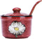 VanEnjoy Retro Hand Painted Flower Ceramic Round Sugar Bowl, Porcelain Spice Container with Spoon