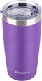 SUNWILL 20 oz Travel Coffee Tumbler, Insulated Mug with Lid, Stainless Steel Cup for Hot and Cold Drinks, Purple