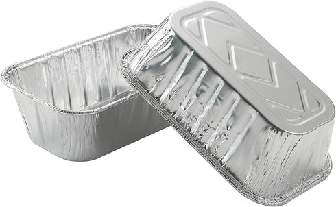 50 Pack 1Lb Mini Loaf Pans, Heavy Duty Disposable Aluminum Foil Bread Tins, Oven Safe Standard Size - 6" X 3.5"