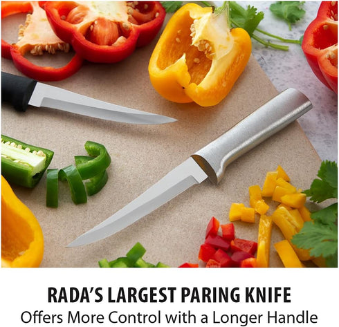 Rada Cutlery Super Parer Knife (R127), 4.38" Stainless Steel Blade, Silver Handle, Made in USA