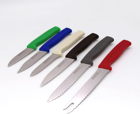 MATTSTONE HILL 3.15 Inch Paring Knife, Premium Stainless Steel Small Kitchen Utility Knife with Green Handle