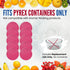 Replacement Lid for Pyrex 7.5" (7 Cup) Storage Plastic Cover Bowl 7402-PC, Fuchsia (10-Pack)