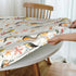 Yookeer Elastic Round Fitted Tablecloth, Bird Design, Stretchable Polyester Fabric for 40"-44" Table Cover