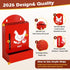 2 Pack Chicken Grit and Oyster Shell Feeder, Metal Oyster Shell Feeder with Visual Window and Lid, Hanging Gravity
