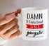 Retreez Funny Mug - Damn It Feels Good To Be a Gangster 11 Oz Ceramic Coffee Mug - Sarcastic Motivational Birthday Gifts