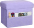 Small Ottoman with Storage, Folding Soft Fur Storage Foot Rest Stool with