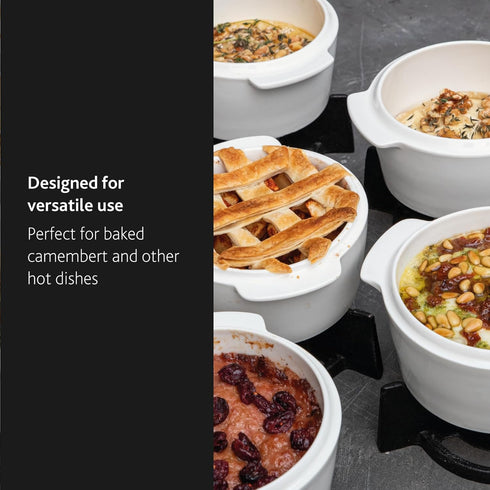 BOSKA Cheese baker - Brie Baker with Lid - Queso Warmer for Brie Cheese bites - Tea Light Candle keep Anything you make