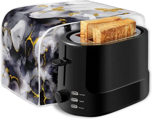 Marbling Butterfly Print 2 Slice Toaster Dust Cover, Kitchen Microwave Oven Cover, Anti Dust and Fingerprint