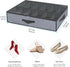 Onlyeasy Large Under Bed Shoe Organizer (12 Pairs x 2) - Underbed Shoes Closet Storage Solution with Metal Zipper and 2 Handles, Breathable, 29.3"x23.6"x5.9", Linen-like Grey, MXDUBSB2P by Onlyeasy