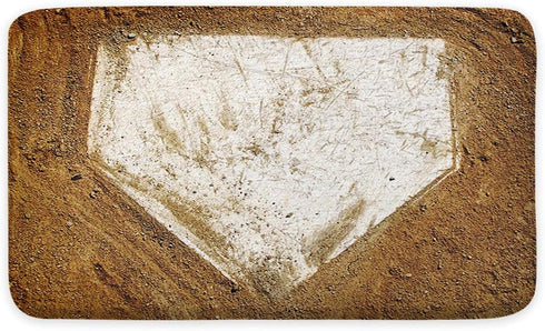 NYMB Non-Slip Baseball Bath Rug, Wooden Floor Mat for Indoor Outdoor Entryways, (17X29in)
