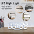 EDUP HOME 3D LED Digital Wall Clock/Desk Alarm Clock with Remote Control, 9.7" LED Night Light