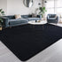 AROGAN 4x6 Feet Modern Shag Area Rug for Bedroom, Plush Memory Foam Bedside Rug, Washable Indoor Carpet Decor, Black