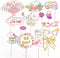 SUNBEAUTY 14 Pcs Tea Party Photo Booth Props, Alice in Wonderland Party Supplies for Garden Party Bridal Shower