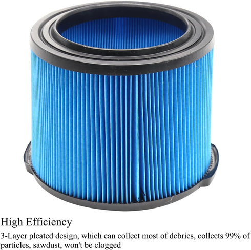 MZY LLC 4 Pack VF3500 Replacement Filter for Ridgid Wet Dry Vac, Compatible with 3-4.5 Gallon Vacuums