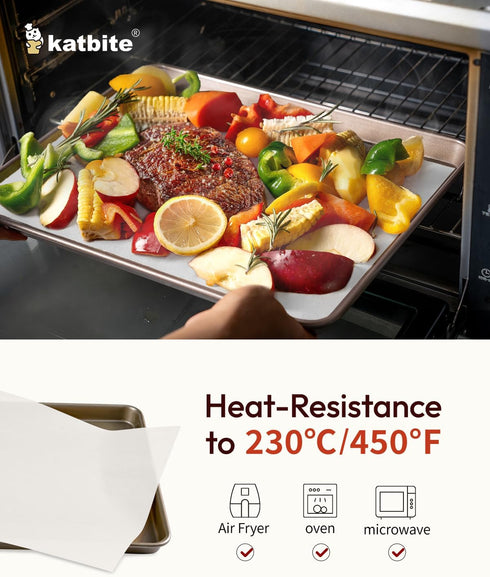 Katbite 350Pcs 9x13 In Parchment Paper Sheets, Heavy Duty Non-stick & Oil Proof Baking Paper for Cooking