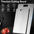 Megecy Set 2,100% 2p-M) Titanium Cutting Board of Pure Titanium Cutting Boards for Kitchen Double Sided,Hygiene Durable