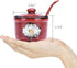 VanEnjoy Retro Hand Painted Flower Ceramic Round Sugar Bowls Spice Containers Porcelain Jar with Spoon Round Condiment