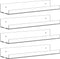 4 Pack Clear Acrylic Shelves for Wall with Adhesive,15 Inch No Drill
