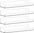 4 Pack Clear Acrylic Shelves for Wall with Adhesive,15 Inch No Drill