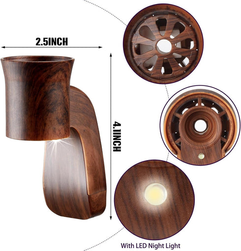 Wall Fragrance Plug with Night Light, Compatible with Bath and Body Works, 2 Pcs