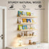 16.5 Inch Set 4, Fixwal Nursery Book Shelves, Floating Bookshelves for Wall of Scalloped Wall Book Shelves with Towel
