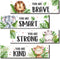 UBLURO 4-Piece Jungle Animals Wall Art - Motivational Wall Decor, Wooden Hanging Prints,