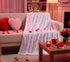 Valentine Soft Throw Blanket: Confetti Heart Fun, Pink Black White, Accent for Couch Sofa Chair Bed or Dorm (Confetti