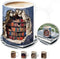 Library Bookshelf Mug, Bookshelf Design Ceramic Coffee Cup with 3D Visual Effect,