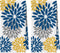 Artoid Mode Dark Blue Dahlia Floral Bar Kitchen Towels, 12x24 Inch Quick
