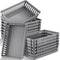 Wenqik Set of 12 Plastic Baskets for Organizing, 10.24 x 6.5 x 2.36 Inch Rectangular Trays for Desk Organization (Grey)