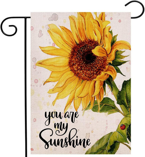 You are My Sunshine Sunflower Garden Flag, 12.5 x 18 Inch Vertical Double Sided Spring Summer Outdoor Decoration