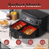 Collapsible 2-Pack Air Fryer Silicone Liners for 10QT NINJA Foodi, Reusable Silicone Pot for Air Fryer Accessories, Red